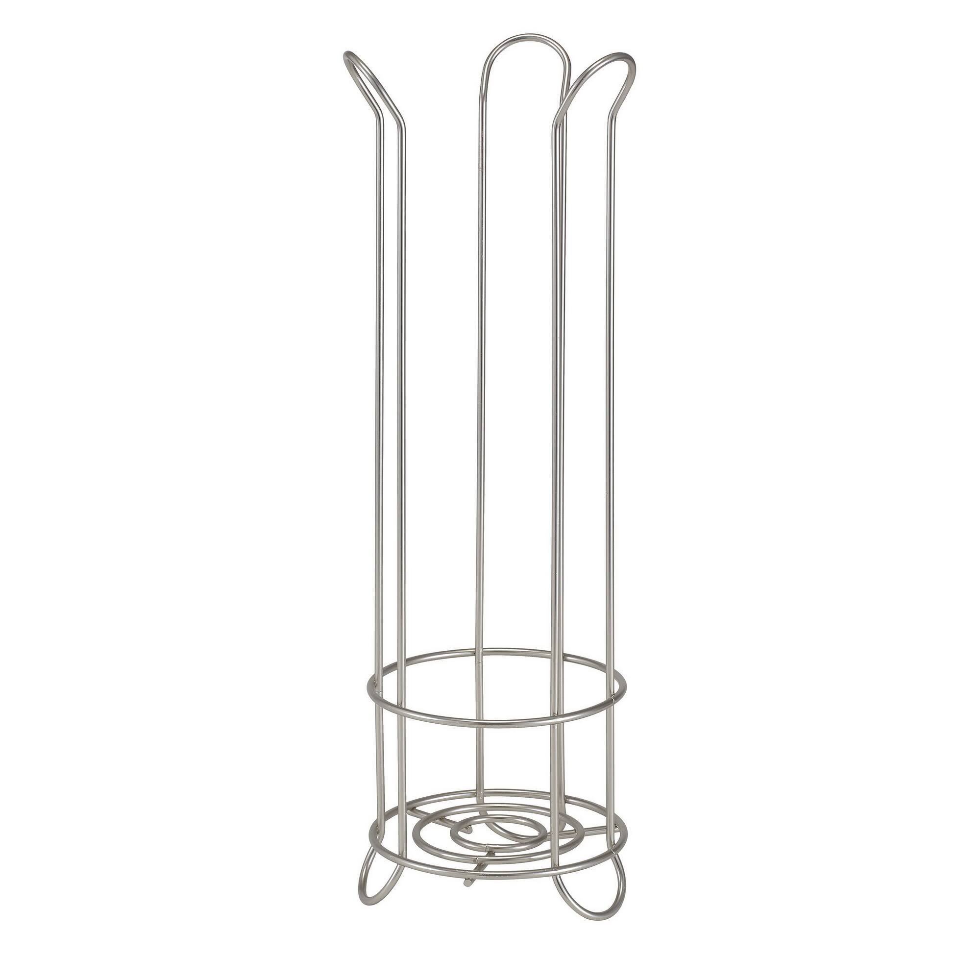 Bath Bliss Elegant Curve Design Toilet Paper Reserve in Satin Nickel